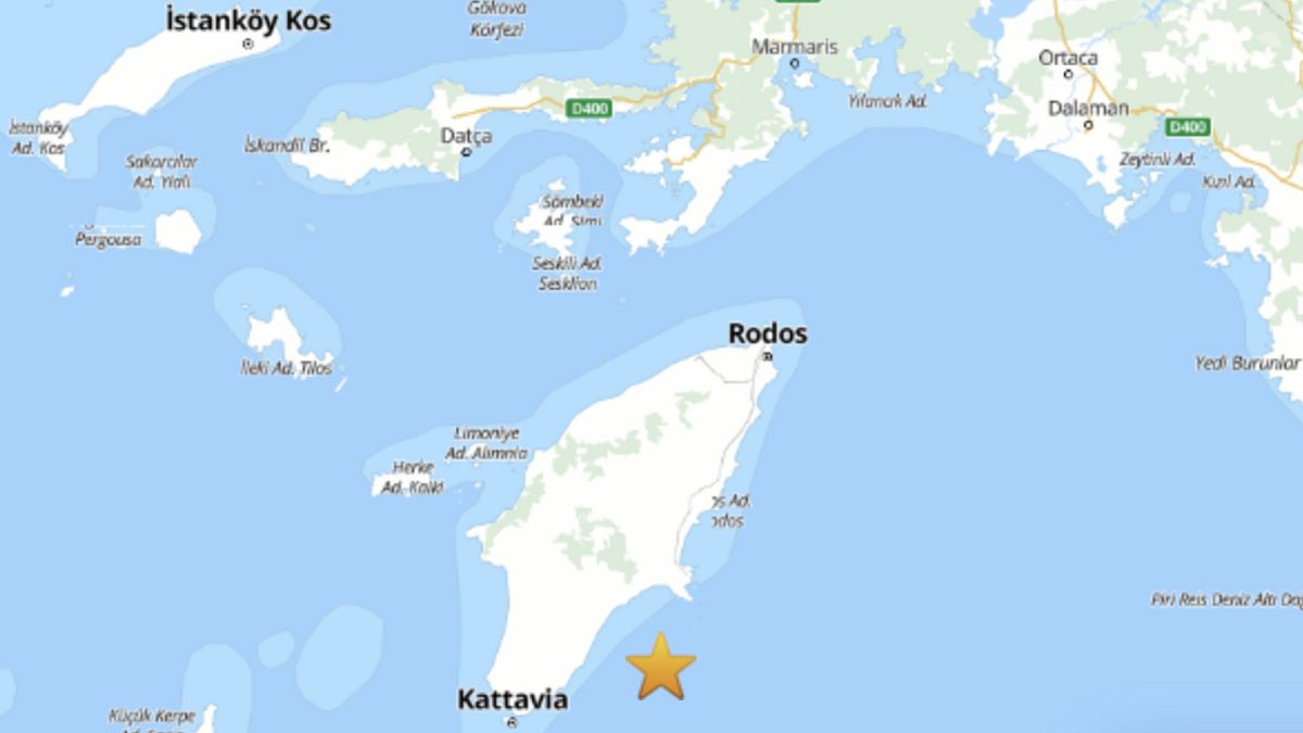 Rodos açıklarında meydana gelen 4,7 büyüklüğündeki deprem Muğla'nın Marmaris ilçesinde de hissedildi.