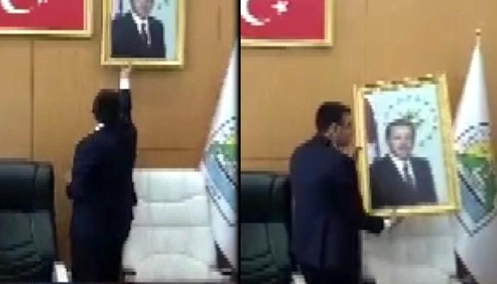 Cumhurbaşkanı Erdoğan'ın fotoğrafını kaldıran belediye başkanına soruşturma: "Cumhurbaşkanına hakaret"