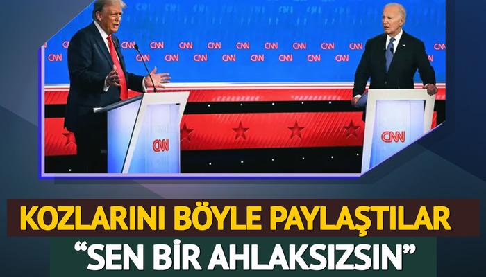 Dünyanın yakından takip ettiği Biden-Trump düellosu: "Senin ilişkin oldu, benim olmadı" tartışması canlı yayına damgasını vurdu