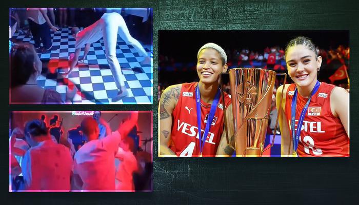 Voleybolcular Zehra Güneş ve Melissa Vargas yerdeydi! Dans gösterileri gündemde